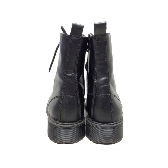 **SOLD**Time & Tru Black Womens 9 Faux Leather Combat Moto Boots - Picture 7 of 8